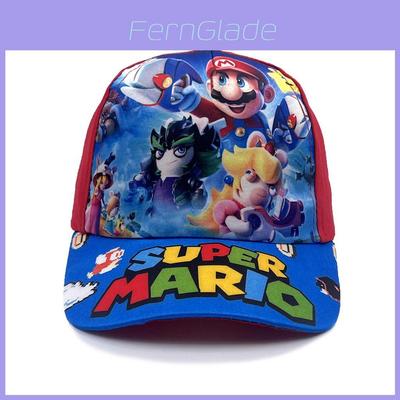 Super Mario Bros Pattern Kids Sun Hat With Breathable Cotton Brim For Summer Outdoor Play
