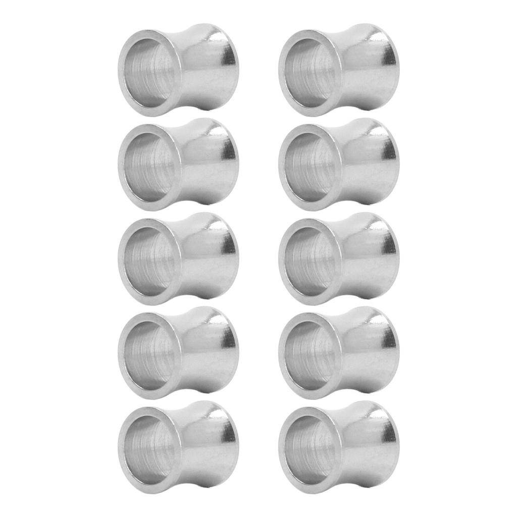 10 Pcs Metal Spacer Beads 8mm Length Stainless Steel Glossy Silver Spacer Beads for DIY Jewelry