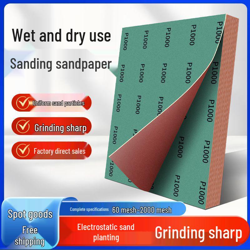 

Durable Sandpaper Sheets for Woodworking, Polishing, Wet/Dry Sanding (60-2000 Grit) 60 grit-coarse~1 sheet [fragile]