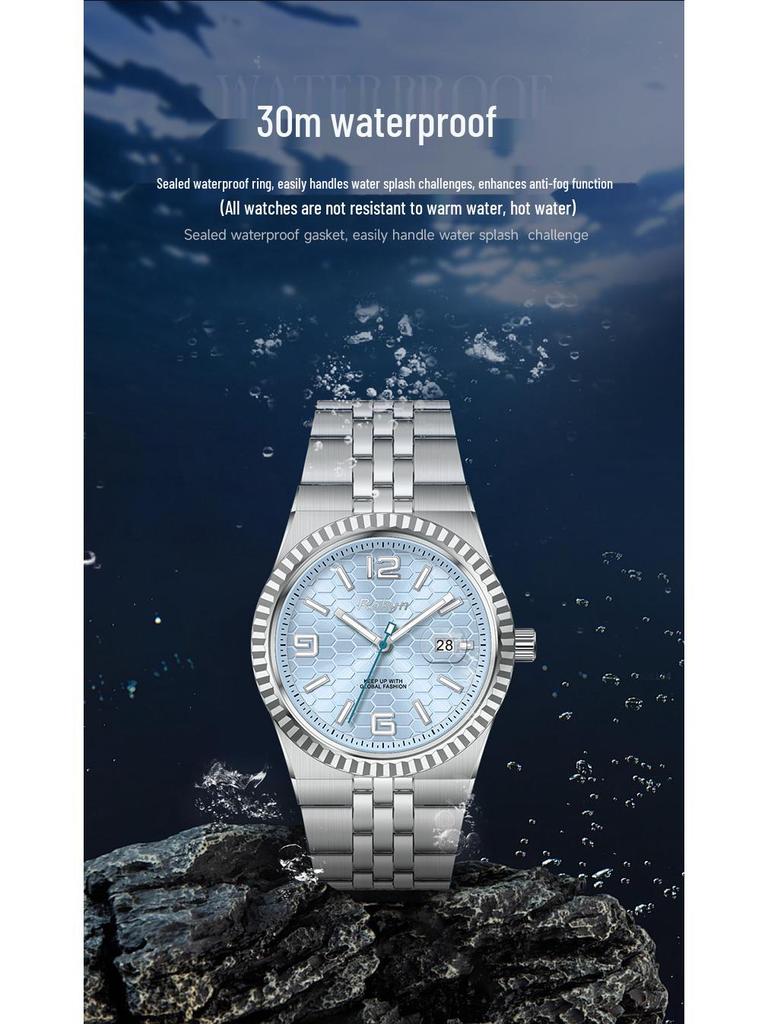 Luxury Men's Waterproof Quartz Watch with Calendar - Land Rover Style