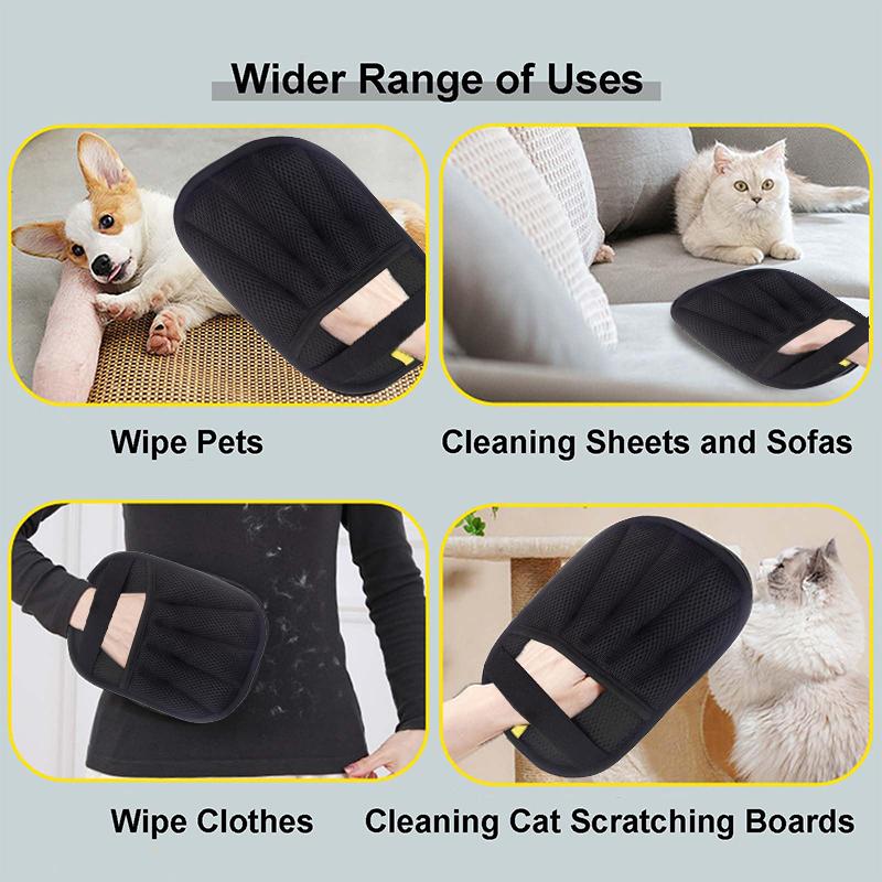 Pet Hair Removal Glove, Reusable Electrostatic Cats & Dogs Hair Removal Tool For Couch, Bed Sheets, Furniture, Carpet, Car Seat