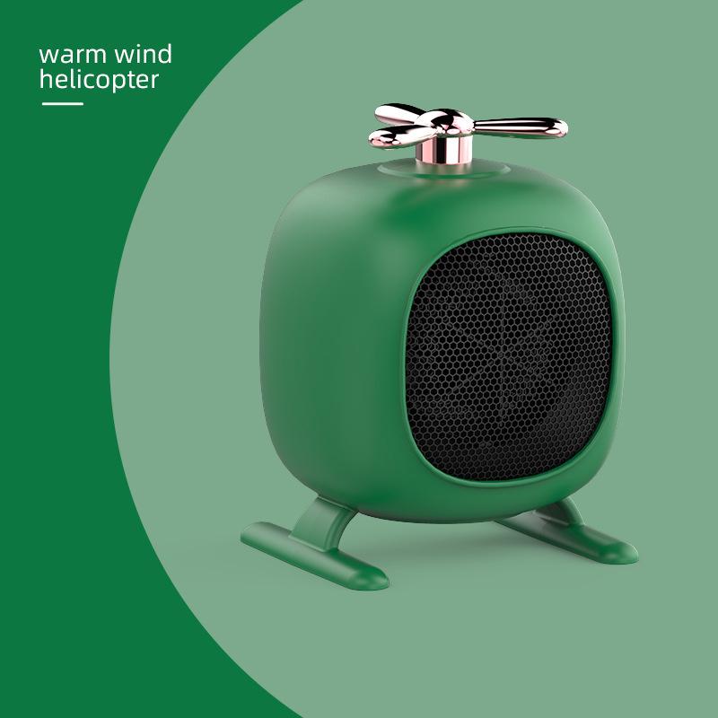 

Портативный электрический обогреватель, небольшой обогреватель мощностью 500 Вт, тихая комната, бытовая техника, обогреватель, вентилятор, вилка европейского стандарта с регулируемой температурой зелёный