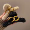 Derossi Twist Winter Fake Fur Updo Hair Clip