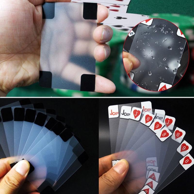 Playing Transparent Poker Cards Size Pvc Plastic Waterproof Novelty Clear Deck