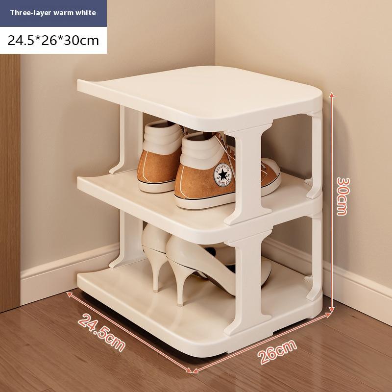 A Multi-layer Plastic Shoe Rack with Large Storage Capacity, Designed for Use In Homes and Dormitories