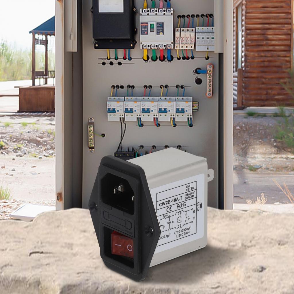 Kompaktowy i 6A Gniazdo IEC Filtr zasilania dla Różnych Urządzeń Komunikacyjnych