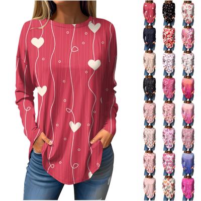 Tee Shirts For Women Fall Casual Long Sleeve Shirts Sweatshirt Top Pullover