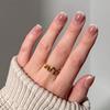 Hochwertige tragbare künstliche Nägel im Mandel-Nude-French-Stil – mittellange und lange Nagelspitzen