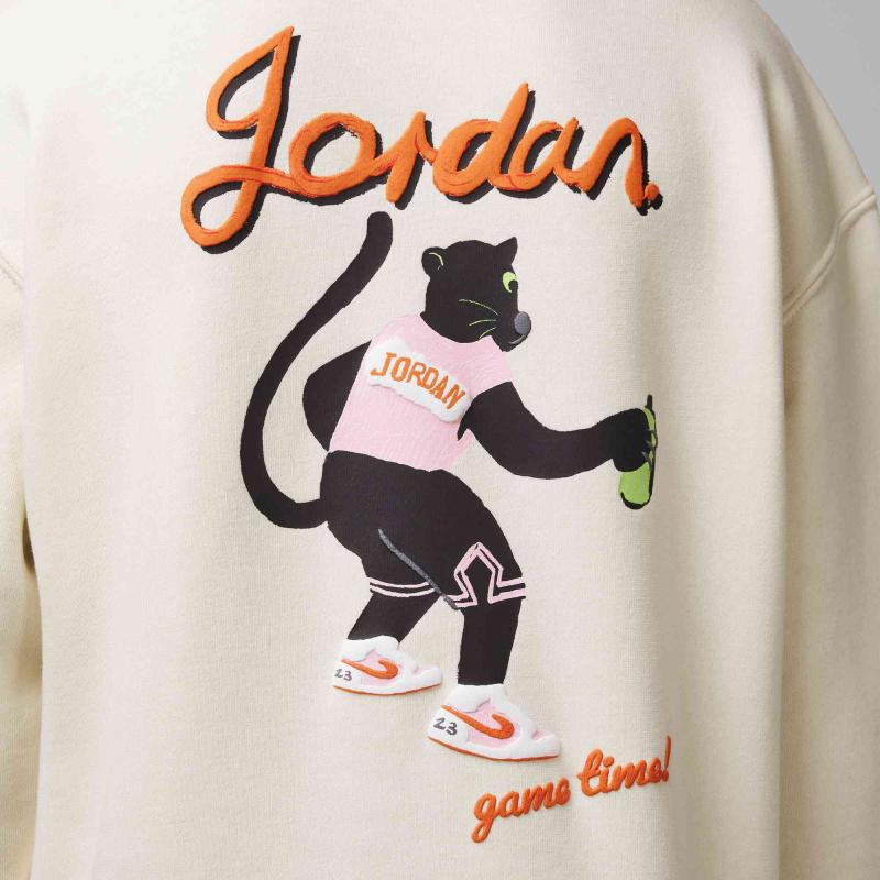 Jordan Game Time Comfortable Fashion Versatile Hoodie Kids Hoodies Coconut-Milk IB5834-113
