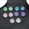 6 Colours Luminous Resin 3D Permeating Ice Crystal Rose Camellia Flower Stud Earring for Women Zircon Girl Gift