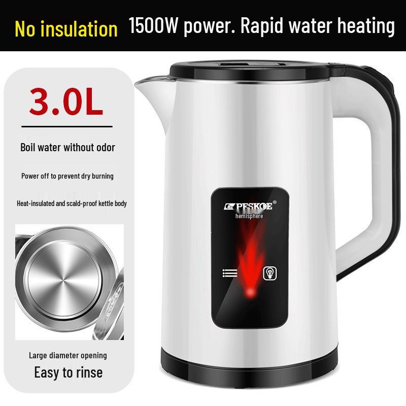 Durable Electric Kettle with Integrated Insulation, Large Capacity, and Fully Automatic Features