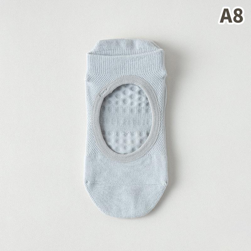 1Pair Women Pilates Socks Backless Anti-Slip Breathable Yoga Socks Ankle Ladies Ballet Dance Sports Socks For Fitness Gym