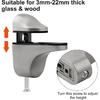 4Pcs Glass Shelf Brackets, Glass Clamp Wall-Mounted, Glass Shelf Holder, Floating Wood and Glass Bracket, Adjustable Glass Shelf Bracket For
