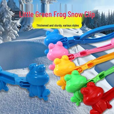 Little Green Frog Snowball Tool: Thickened Clip for Outdoor Children's Snow Play