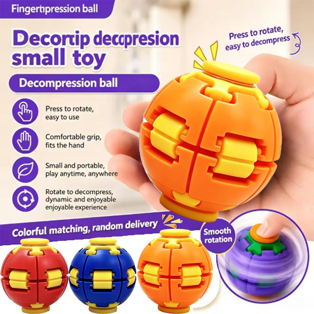 New Press Spin Fidget Ball Stress Relief Anti Anxiety Hand Spinner Decompression Toy For Daily Relaxation