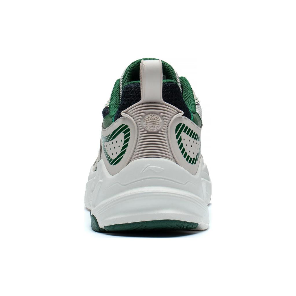 New LiNing Meteor Cushioning Anti Slip And Wear Resistant Low Top Running Shoes Oat Gray Spruce Green ARXT009-3