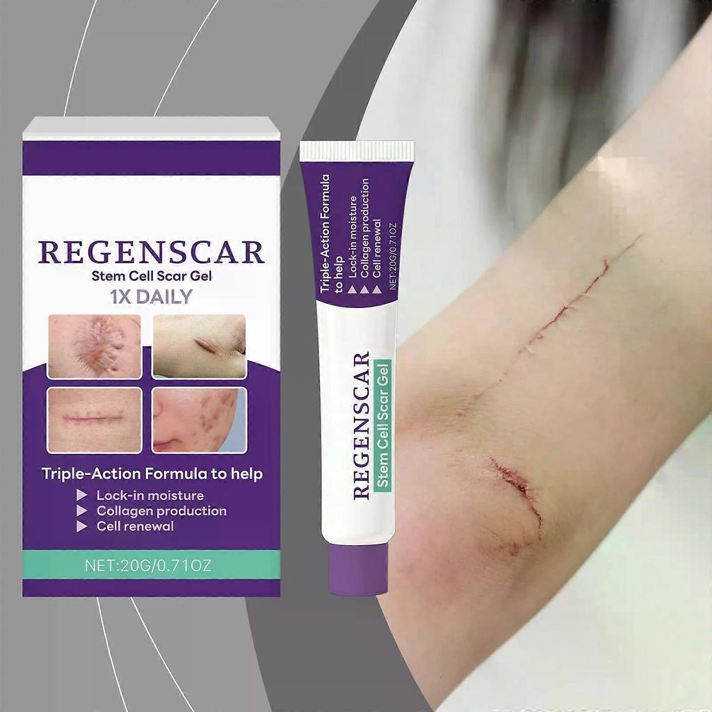 Gel per Cicatrici con Cellule Staminali, Gel Avanzato per Cicatrici, Tratta Cicatrici Vecchie e Nuove, Riduce l'Aspetto di Cicatrici da Acne, Punti di Sutura, Ustioni e Altro