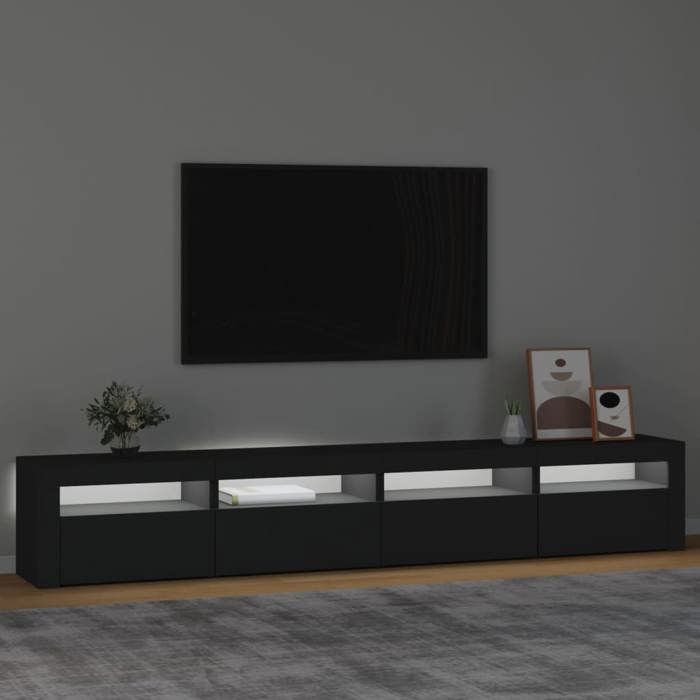 VidaXL Meuble TV avec Lumières LED Centre de Divertissement Rangement Meuble Média Meuble de Salon Salle de Séjour Maison 3152763