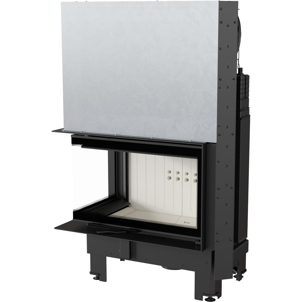 Steel fireplace KRATKI MBM left 10 kW Ø 200 Lift-up