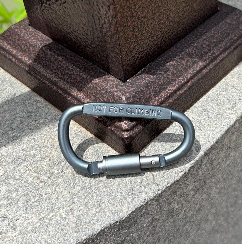 8D Colorful Aluminum Alloy Carabiner with Bold Lock for Tents and Bags