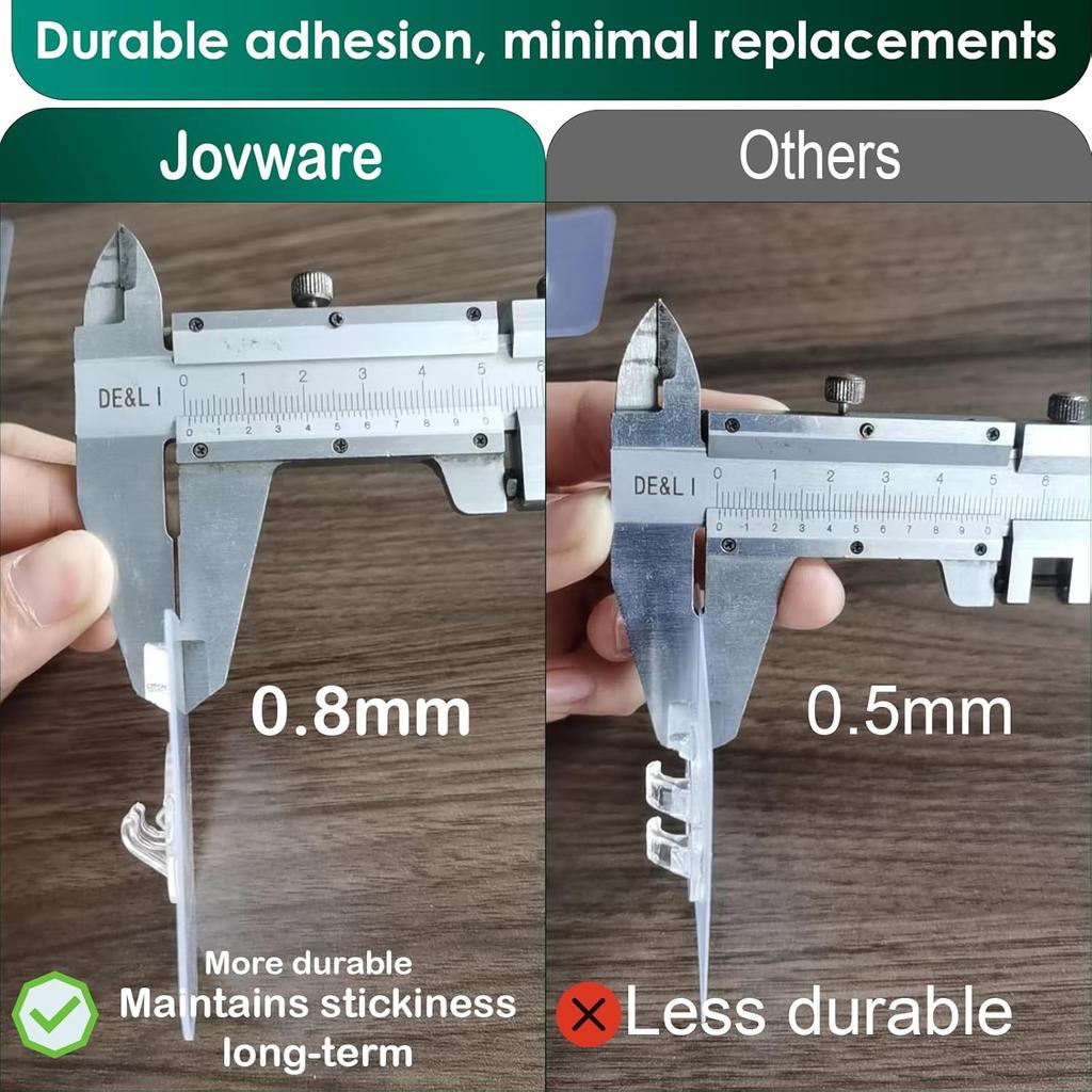 14 Pack Shower Caddy Adhesive Replacement, Strong Adhesive Shower Shelf and Hooks, No Drilling Adhesive for Shower Organizer, Soap Holder, Sponge