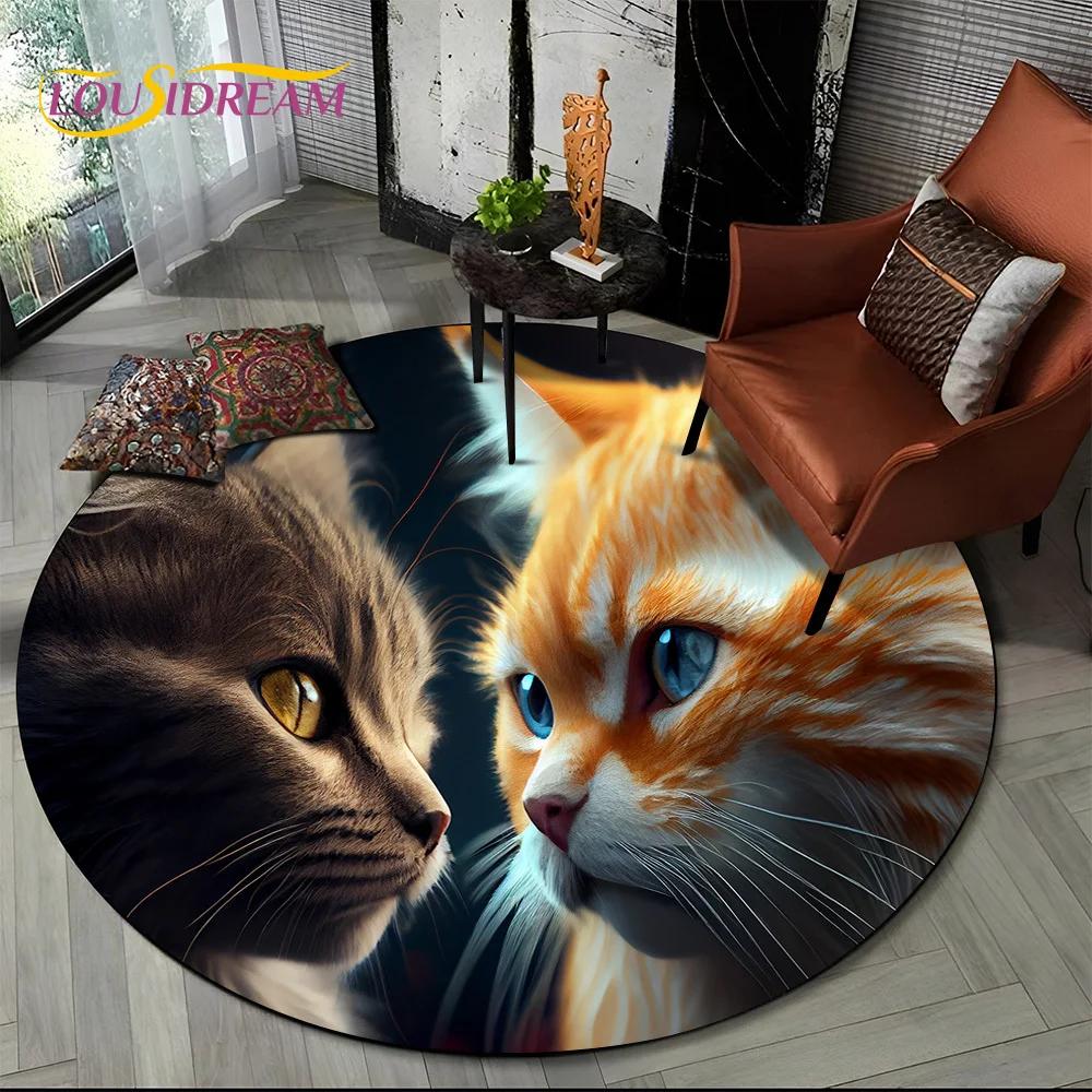 3D Mysteriou Sun Moon Tarot Mandala Magic Round Area Carpet Rug for Living Room Bedroom Kid Playroom Decor,Pet Area Rug Non-slip