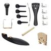 15pcs 4 4 Violin Fiddle Parts Accessories Including Tailpiece + Tail Gut + End Button + Chin Rest + Chin Rest Screw +