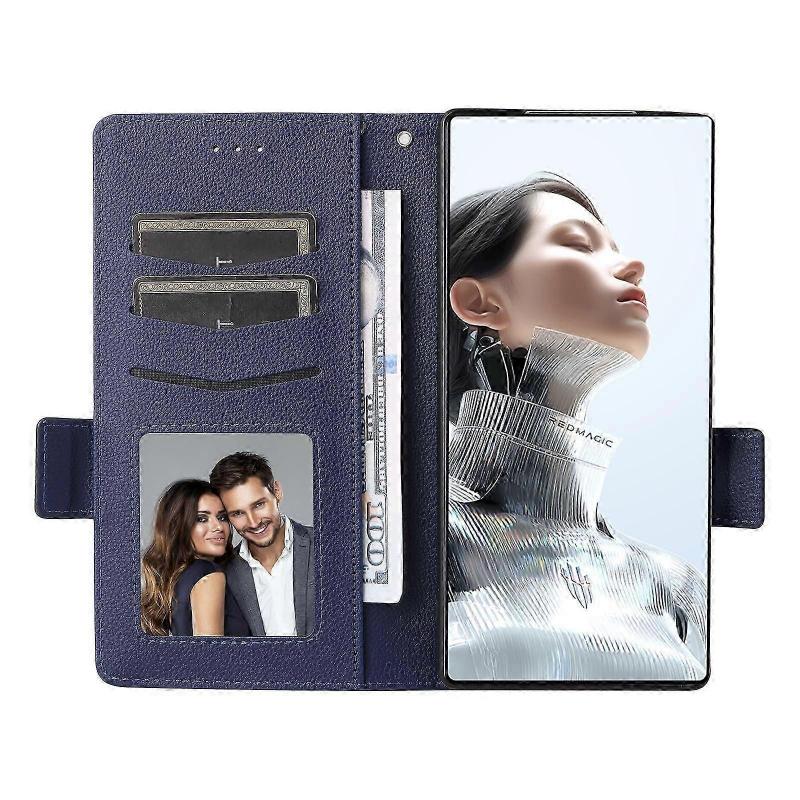 For ZTE nubia RedMagic 11 Pro 5G 11 Pro+ 5G Case Litchi Texture Wallet Leather Phone Cover with Wrist Strap