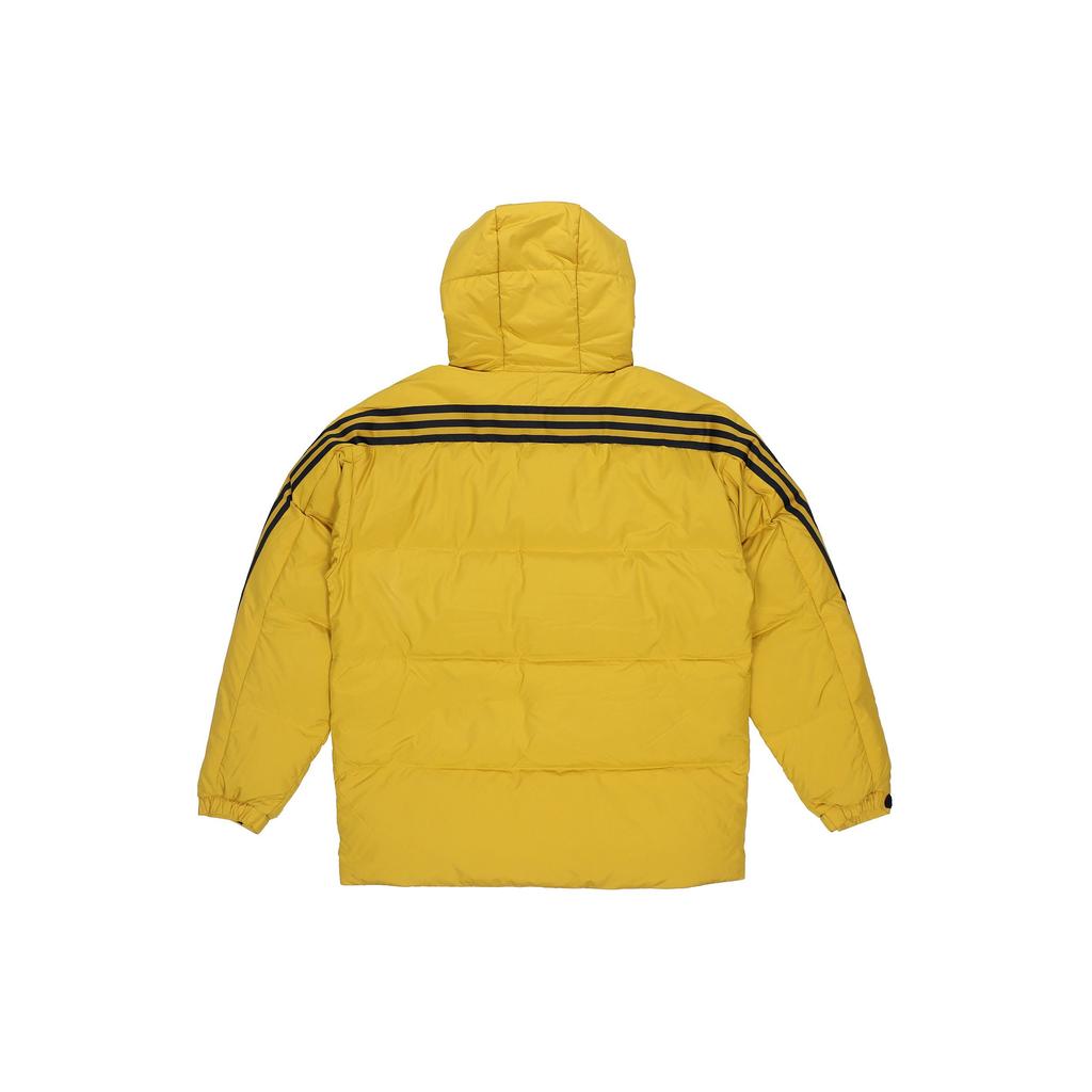 Adidas Puffy Down Jacket with Hood Men Outerwear Yellow H20757