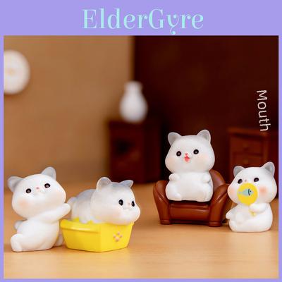 Entzückende Möbel und Dekor Harz-Katzenfiguren für DIY-Projekte