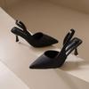 Beige pointed sandals women's summer 2025 new retro elegant temperament high heels with skirt fairy style single shoes