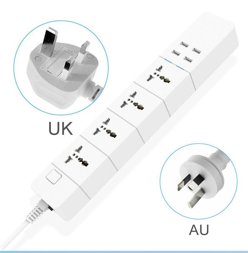 Tuya Smart WiFi Power Strip with USB and High-Power Air Conditioner Compatibility