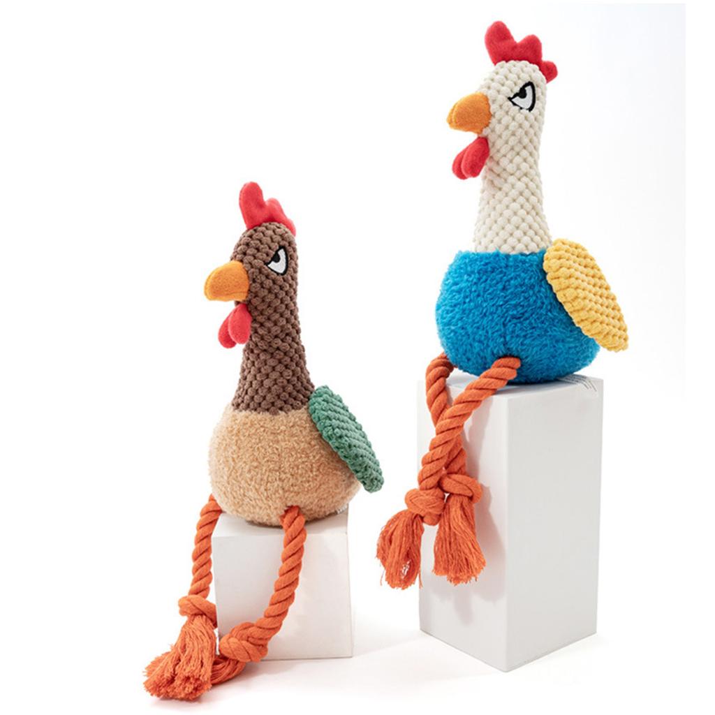 Interactive Plush Squeaky Toy, Chicken-shaped, Suitable For All Dogs As A Teething And Chewing Toy