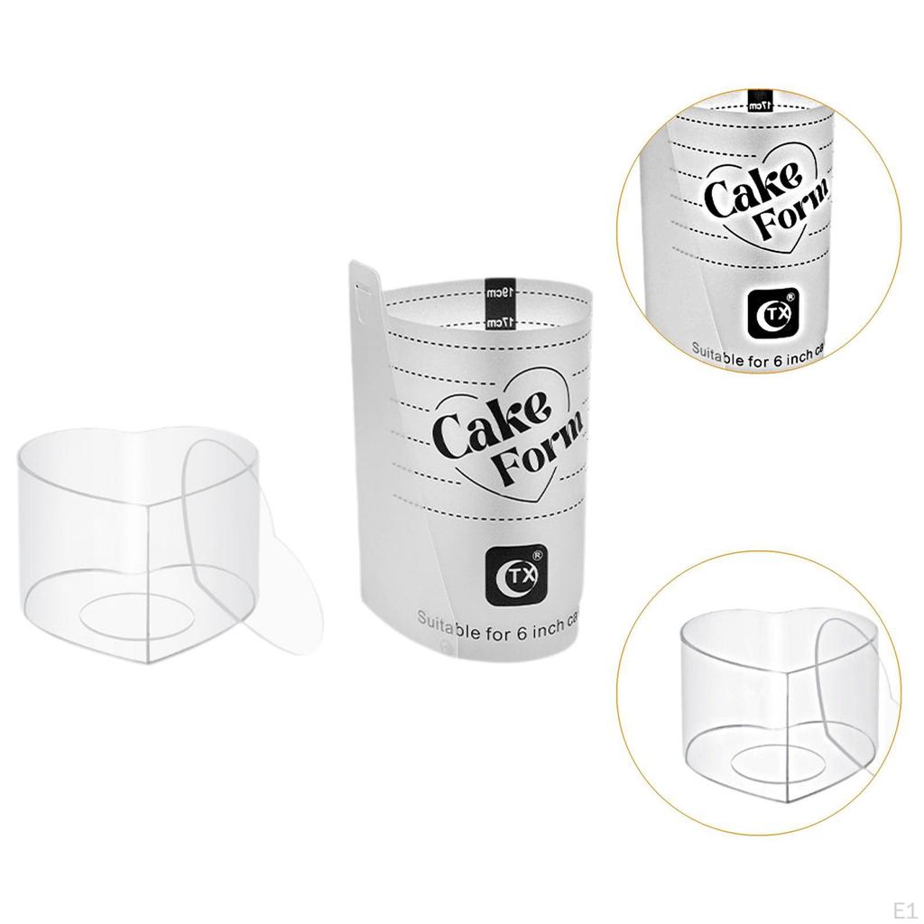 Heart Shape Cake Base Acrylic Mousse Ring for Bakery Restaurant Kitchen