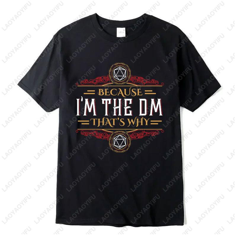 Dungeons and Dragons Lover Cotton TShirt DM Master RPG Tabletop Game D20 Dice Fantasy Warrior Tops Magic Playing Men Women Tees