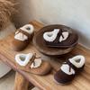 New Winter Trendy Children Snow Shoes Suede Leather Lazy Loafers Boots Shoes Girl Fashion Plush Leisure Platform Sneakers I10026