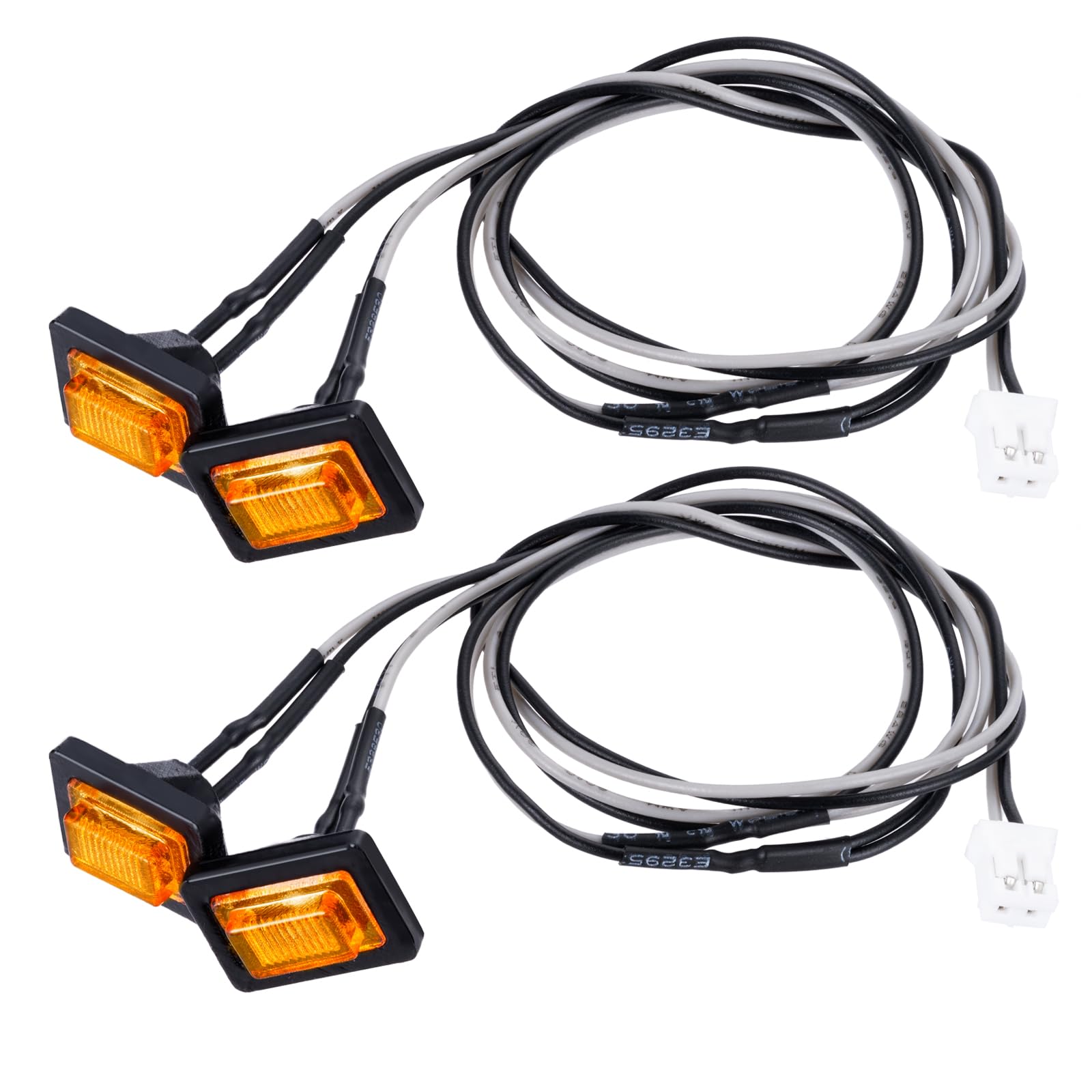 

TRZX RC LED Lamp Side Lights for 1/14 Tamiya Scania R620 R470 RC Truck Accessories (Yellow Housing)