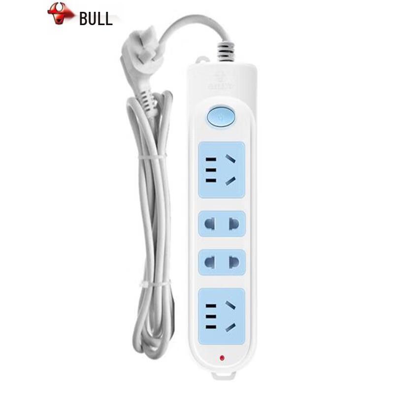 BULL GN-607 4-Outlet Power Strip with 3M Cord CN Plug (adapter Included)