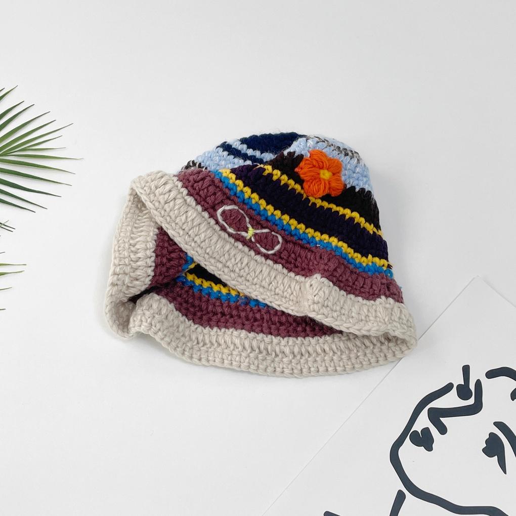Women's and Men's Bohemian Flower Knit Bucket Hat