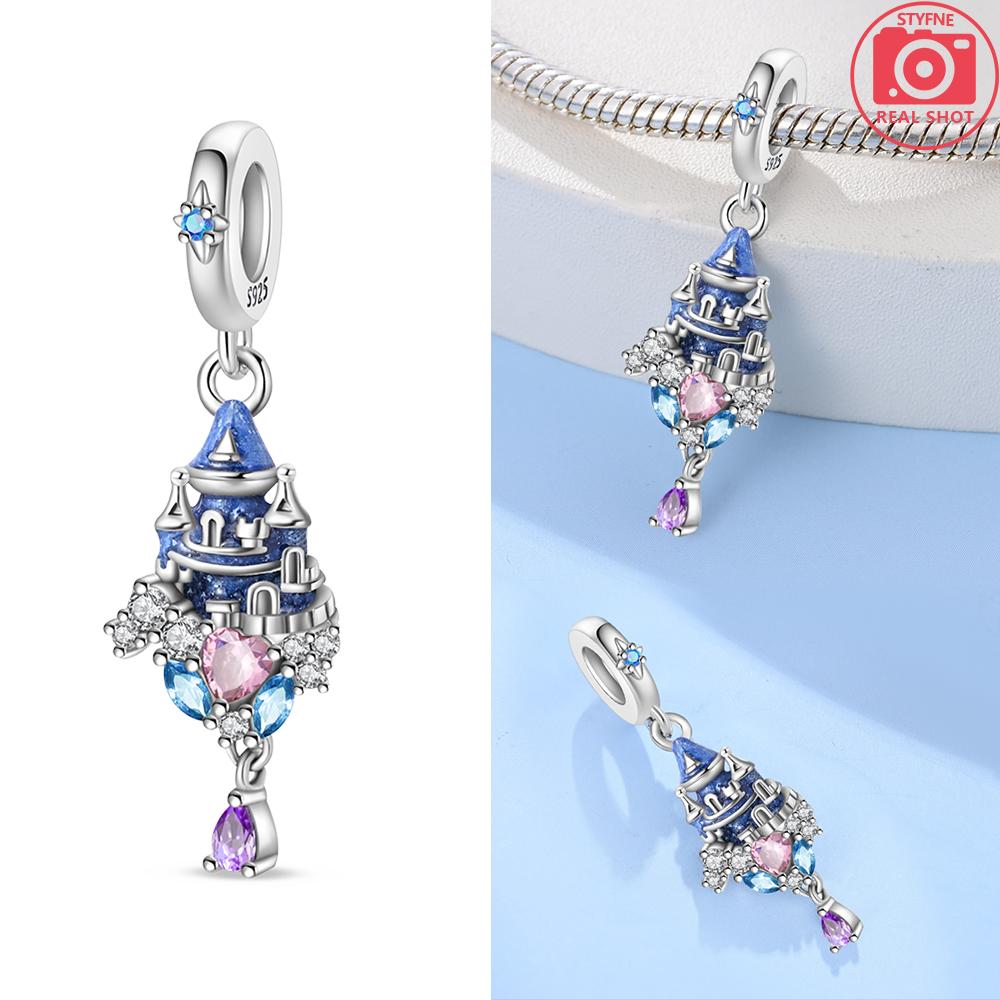 Charms Copper Blue Original Stars Heart Zircon Chameleon Panda Glass Beads Fit Bracelet Jewelry Women Diy Accessories