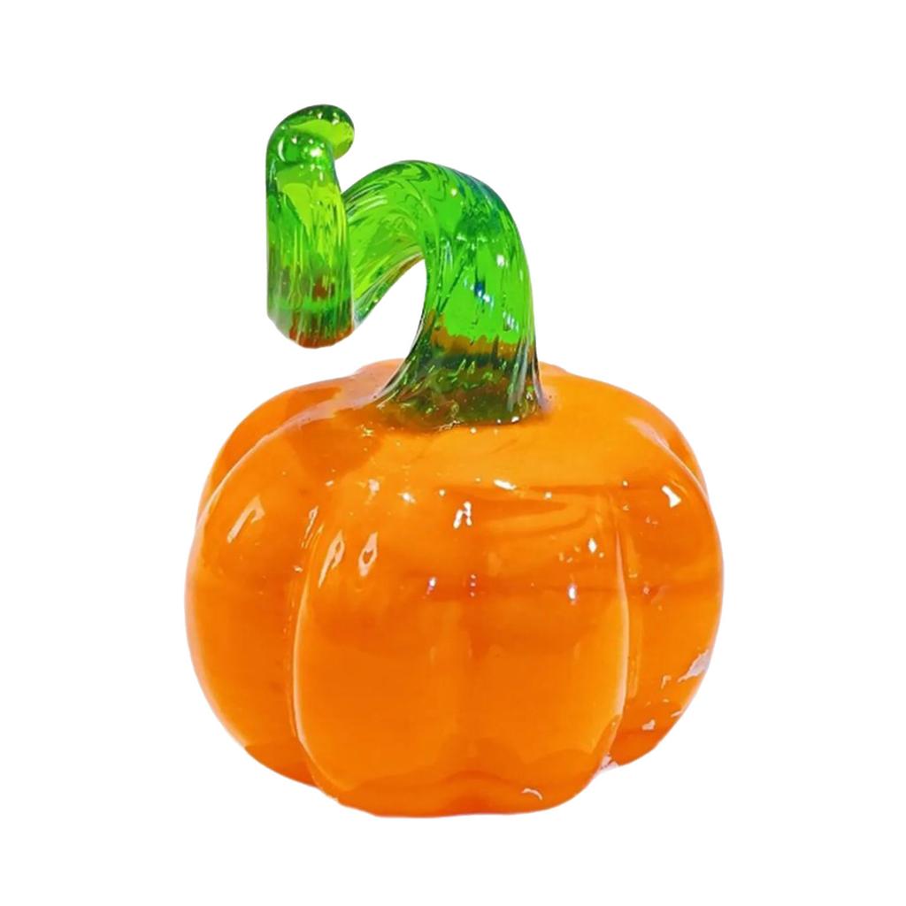 Tiny Blown Glass Pumpkin Figurine Ornament Festival Table Decoration Gift For Thanksgiving Party Supplies