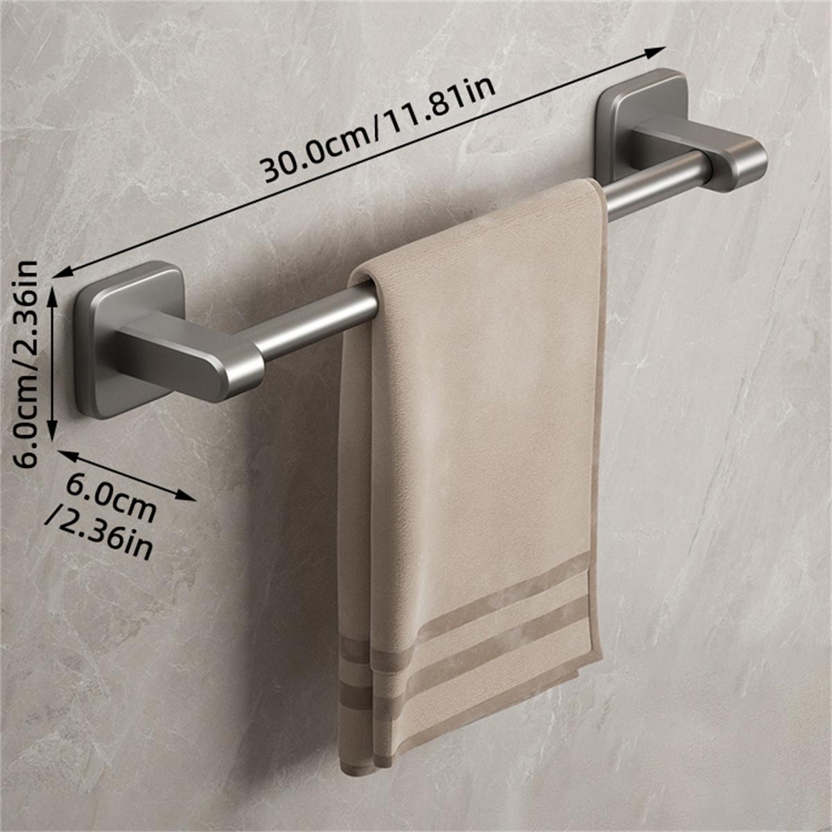 

Wall Mounted Towel Rack Bathroom Storage Rack No Drilling Bathroom Horizontal Bar Towel Rack Kitchen Bathroom Accessories