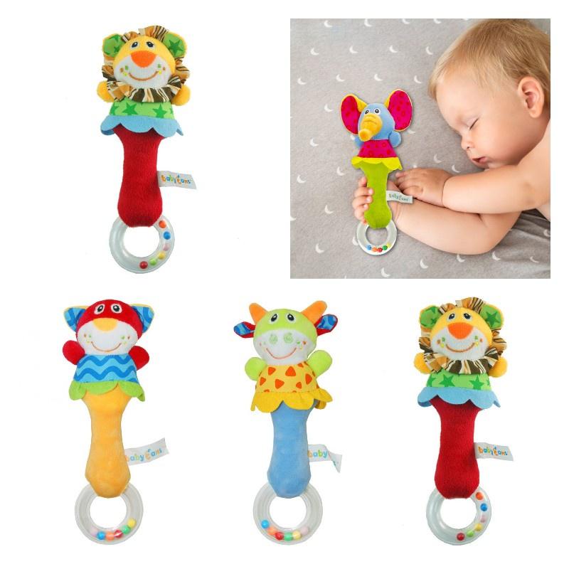 Babyfans Plush Animal Shaker With Colorful Beads Perfect For Sensory Development, Hand-eye Coordination, And Interactive Play