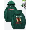 Wrench‑critter Men Hoodie Front Bold Red‑white Chest Text Print, Back Cartoon Squirrel with Wrench Graphic Pullover for Trendy Daily Street Outfits