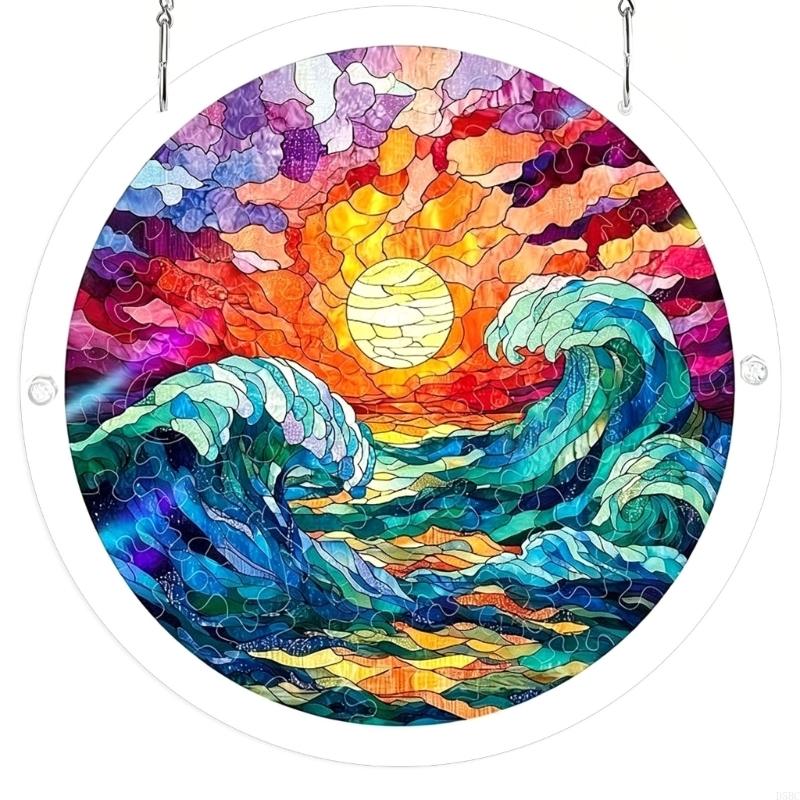Buntglasfenster Hängendes Puzzle Sonnenfänger Heimdekorationen Acryl-Sonnenfänger