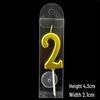 50 Gold Number Candle Cake Toppers, Individually Boxed for Kids' First Birthday