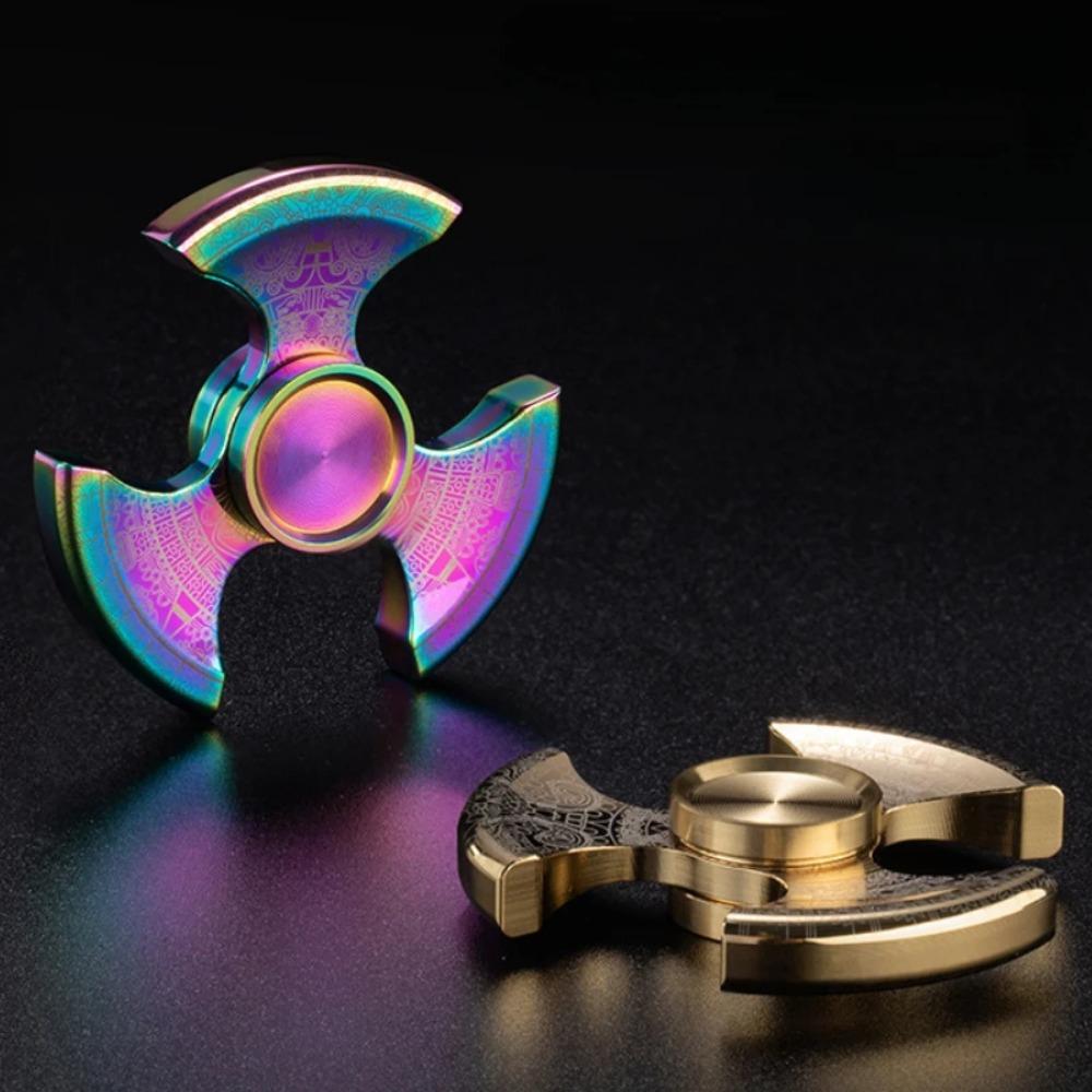 Roestvrij Staal EDC Fidget Spinner Lichtgevend Stressverlichtend Speelgoed Draaitol Tip Antistress Gyroscoop Decompressie Kinderen Meisje