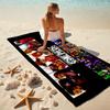 Classic Japanese Element Cartoon ONE PIECE Monkey D. Luffy Beach Towel Outdoor Camping Vacation Swimming Beach Towel Outdoor Absorbent Bath Towel Y12