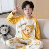 Boys Cotton Pajama Set Long Sleeve Thin Winter Sleepwear Kids 8 Years Cartoon Print Comfortable Home Wear