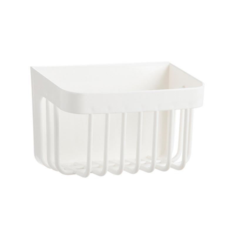 Hollow Out Soap Holder No Punching Storage Rack Convenient Extraction Multifunction Shelf Easy To Clean Wall-mounted Drain Rack